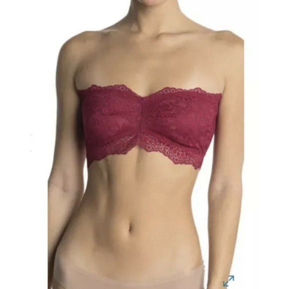 Free People Intimately Lacey Looks Bandeau Burgundy - Picture 1 of 2